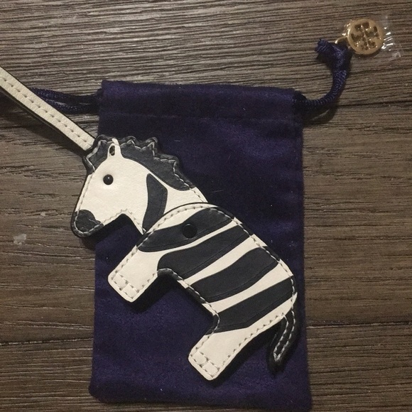Tory Burch Zooey Zebra key chain. - Picture 3 of 8